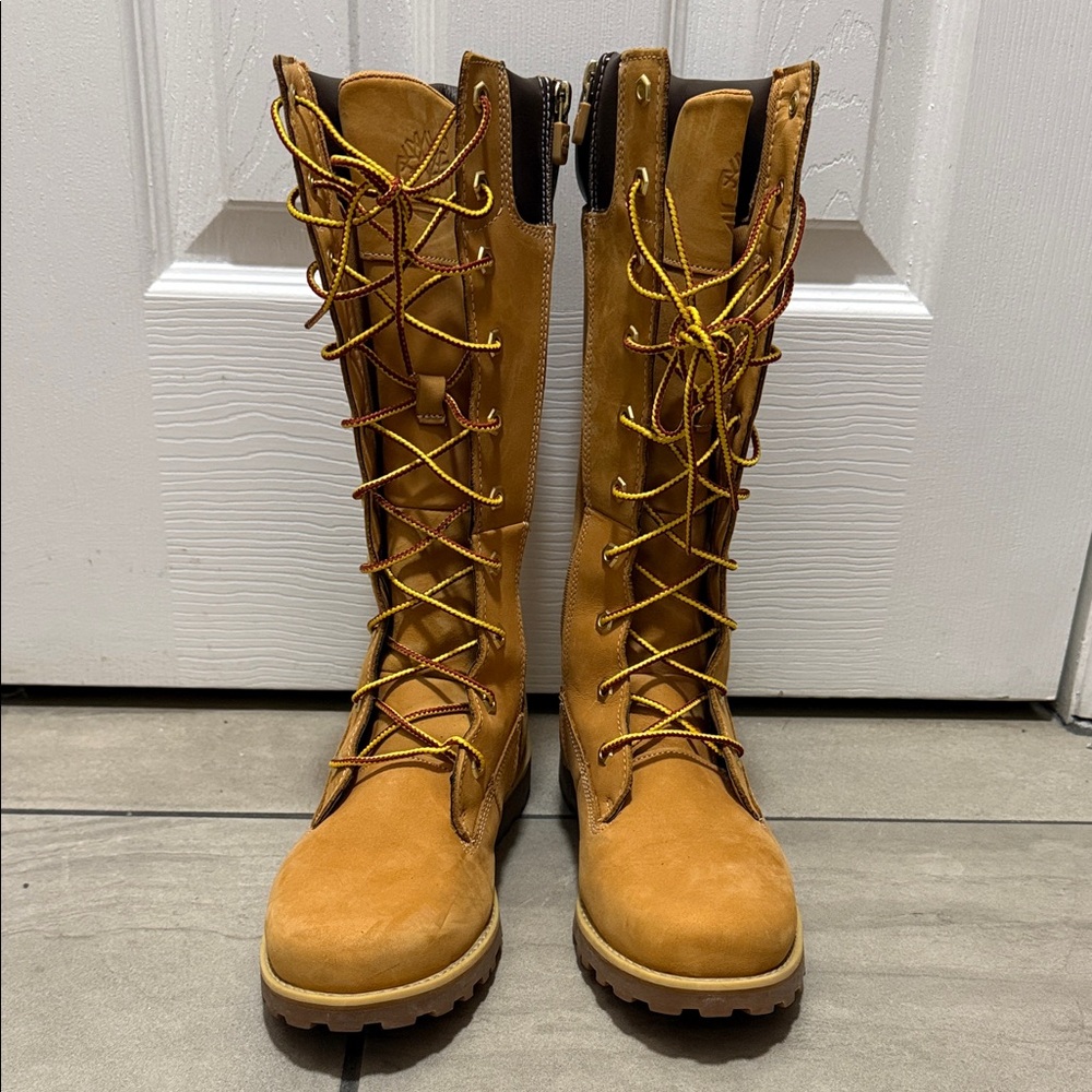 Timberland Kids Tan Lace-Up Boots